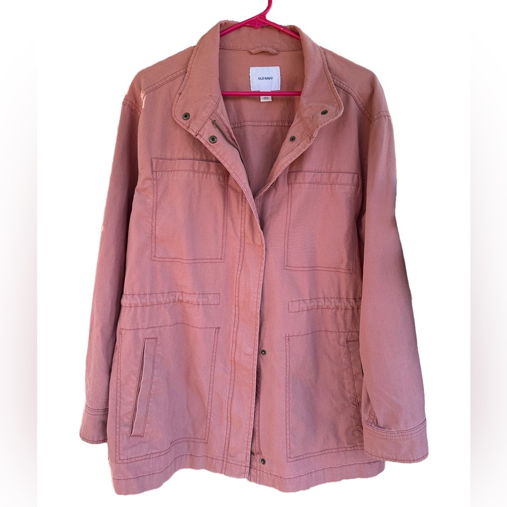 Old Navy Light weight Jean Jacket, Peach, Size Large